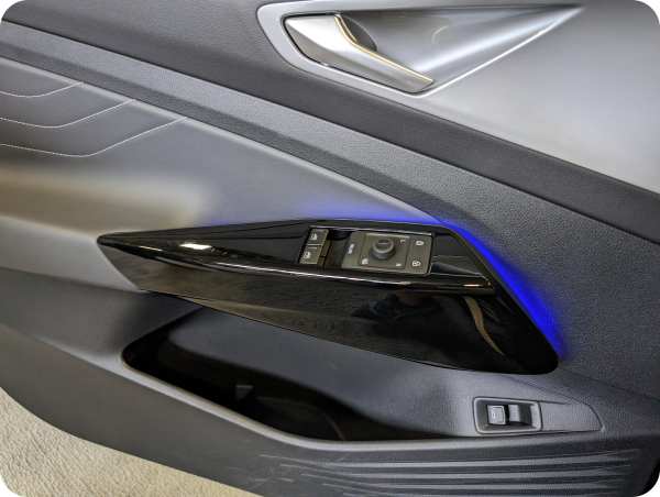 2023 ID.4 Door Trim with Black Vegan Leather Option