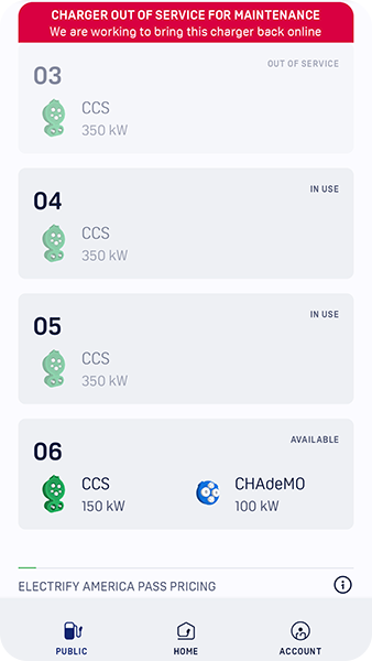 Electrify America Charging App