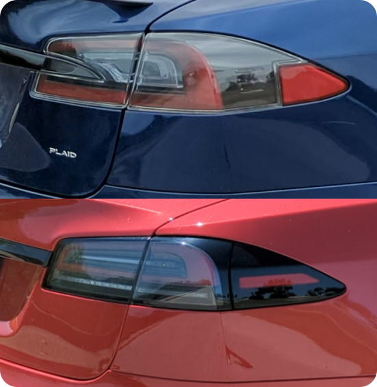 Original Model S Taillights vs 2022 Update