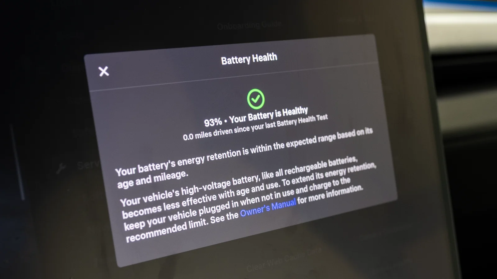 Model Y 1 Year Battery Degradation