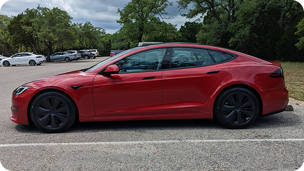 Tesla Model S with Base Wheels
